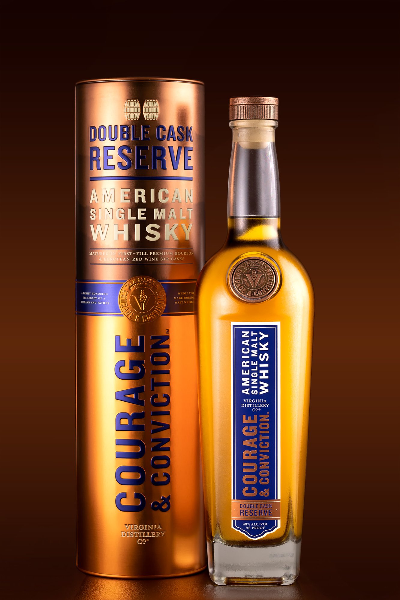 Double Cask Reserve Bottle and Tin Double Cask Reserve Bottle and Tin